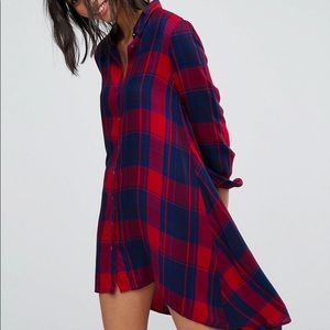 ASOS Check Midi Shirt Dress
